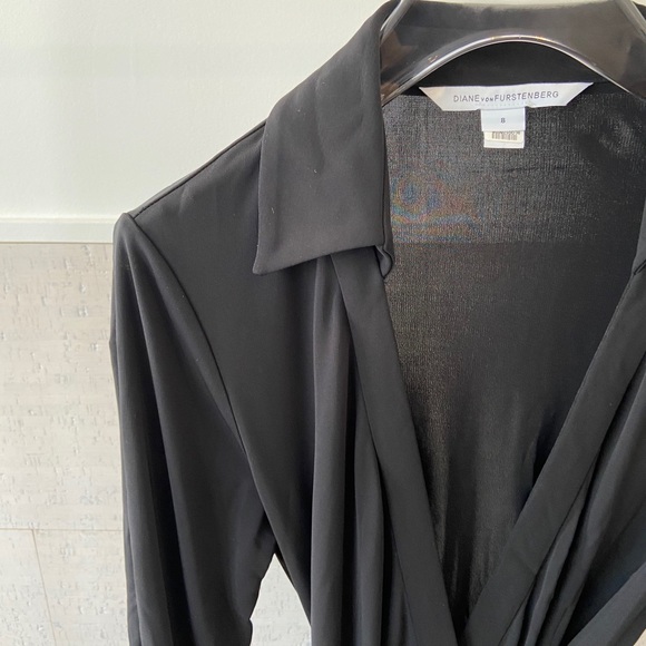 Diane Von Furstenberg Black Wrap Dress - Picture 9 of 10
